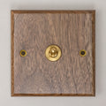 Brass Bee Black Walnut Switch & Socket — 1 Gang 2-Way Toggle (W Series)