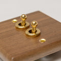Brass Bee Black Walnut Switch & Socket — 1 Gang 2-Way Toggle (W Series)