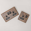 Brass Bee Black Walnut Switch & Socket — 1 Gang 2-Way Toggle (W Series)
