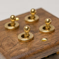 Brass Bee Black Walnut Switch & Socket — 1 Gang 2-Way Toggle (W Series)