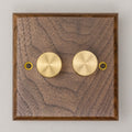Brass Bee Black Walnut Switch & Socket — 1 Gang 2-Way Toggle (W Series)