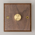 Brass Bee Black Walnut Switch & Socket — 1 Gang 2-Way Toggle (W Series)