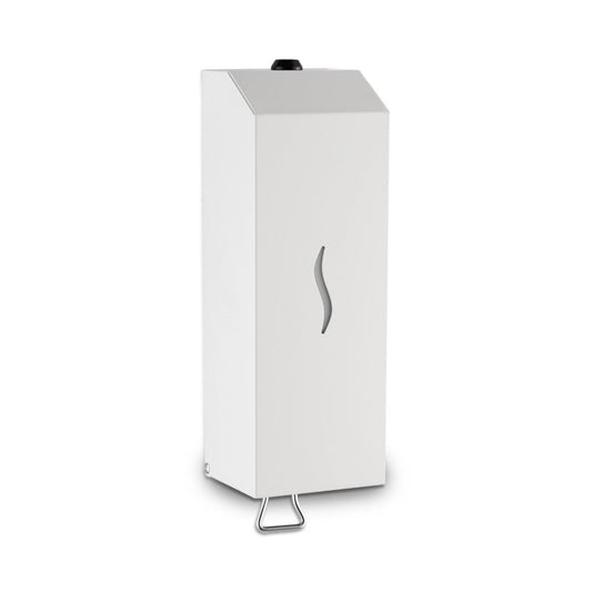 ECOLINE Stainless Steel Vertical 1L Liquid Soap Dispenser - White White Liquid Love Handles uk