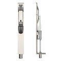 Zoo Hardware Lever Action Flush Bolt measuring 20 x 150mm, featuring a sleek design with a lever mechanism and a finish suitable for durability. The image shows the bolt in both extended and retracted positions.