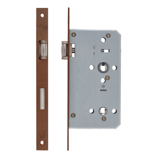 Zoo Hardware DIN Lift-to-Lock Sashlock — 72mm Backset, Square Forend, White