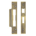 Zoo Hardware Spare Accessory Pack for UK Sash Locks - *BLANK* contains an ornate brass forend and strike plates with accompanying fixing screws, designed for installation in sash lock systems.