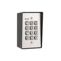 Zoo Hardware Internal / External Heavy Duty Stainless Steel Access Keypad with Latching Feature, featuring a stainless steel panel with a numeric keypad and a black housing for durability.