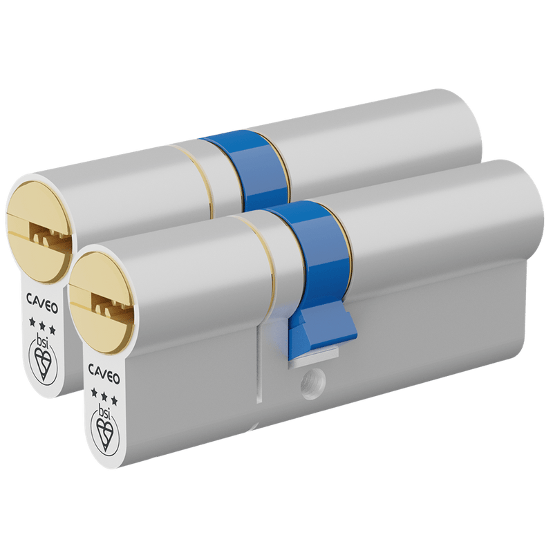 Aldridge Cylinders CAVEO TS007 3* Double Euro Dimple Cylinder Keyed Alike Pair - 80mm 35(Ext)/45