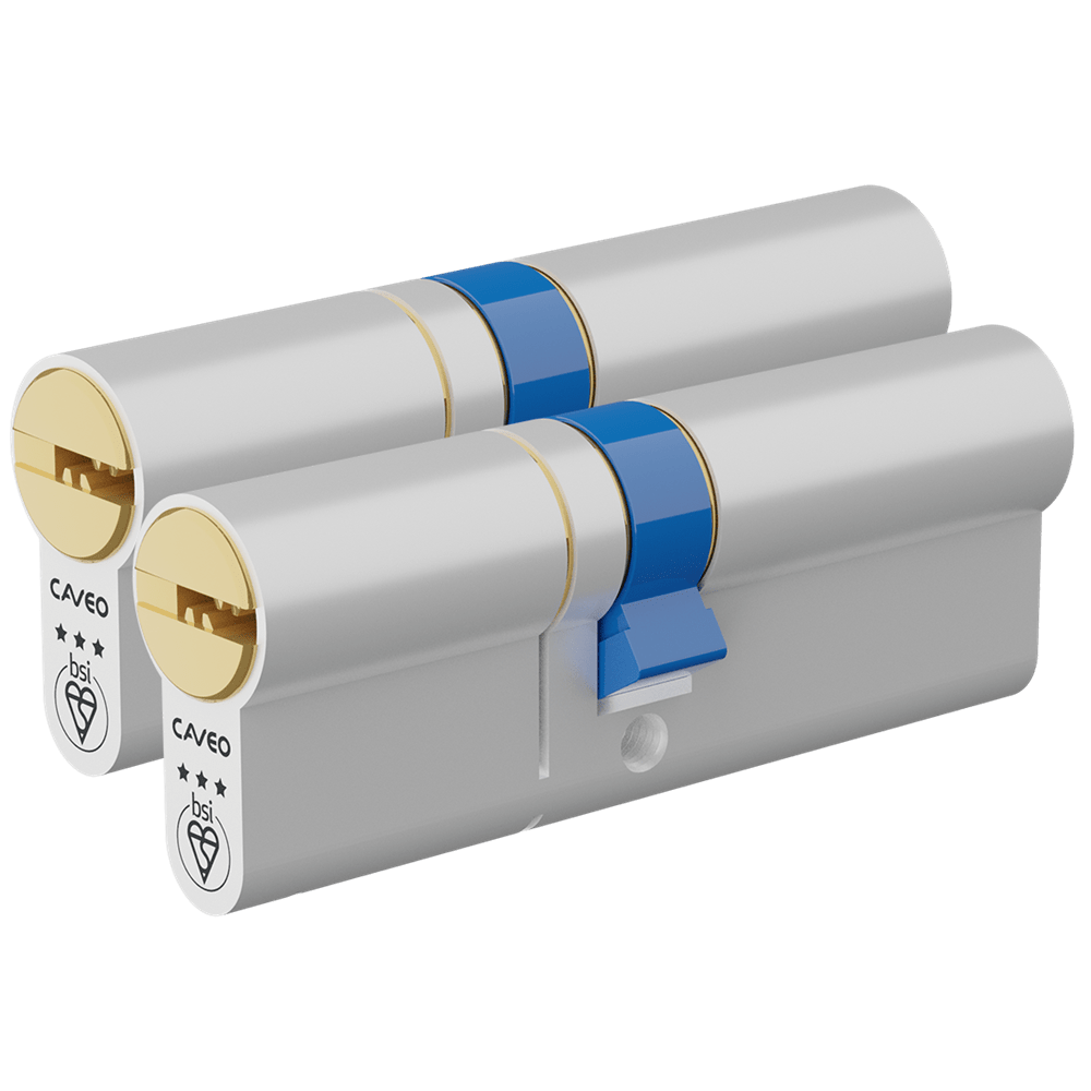 Aldridge Cylinders CAVEO TS007 3* Double Euro Dimple Cylinder Keyed Alike Pair - 85mm 40(Ext)/45