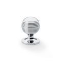 Alexander & Wilks Cupboard Knob Polished Chrome AW Caesar Cupboard Knob 32mm on Round Rose