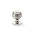 Alexander & Wilks Cupboard Knob Polished Nickel AW Caesar Cupboard Knob 32mm on Round Rose