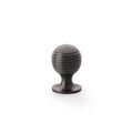 Alexander & Wilks Cupboard Knob Dark Bronze PVD AW Caesar Cupboard Knob on 25mm Round Rose