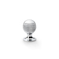 Alexander & Wilks Cupboard Knob Polished Chrome AW Caesar Cupboard Knob on 25mm Round Rose