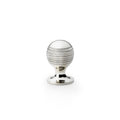 Alexander & Wilks Cupboard Knob Polished Nickel AW Caesar Cupboard Knob on 25mm Round Rose