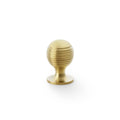 Alexander & Wilks Cupboard Knob Satin Brass PVD AW Caesar Cupboard Knob on 25mm Round Rose