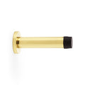 Cylinder Projection Door Stop on Rose Polished Brass Lacquered Love Handles uk