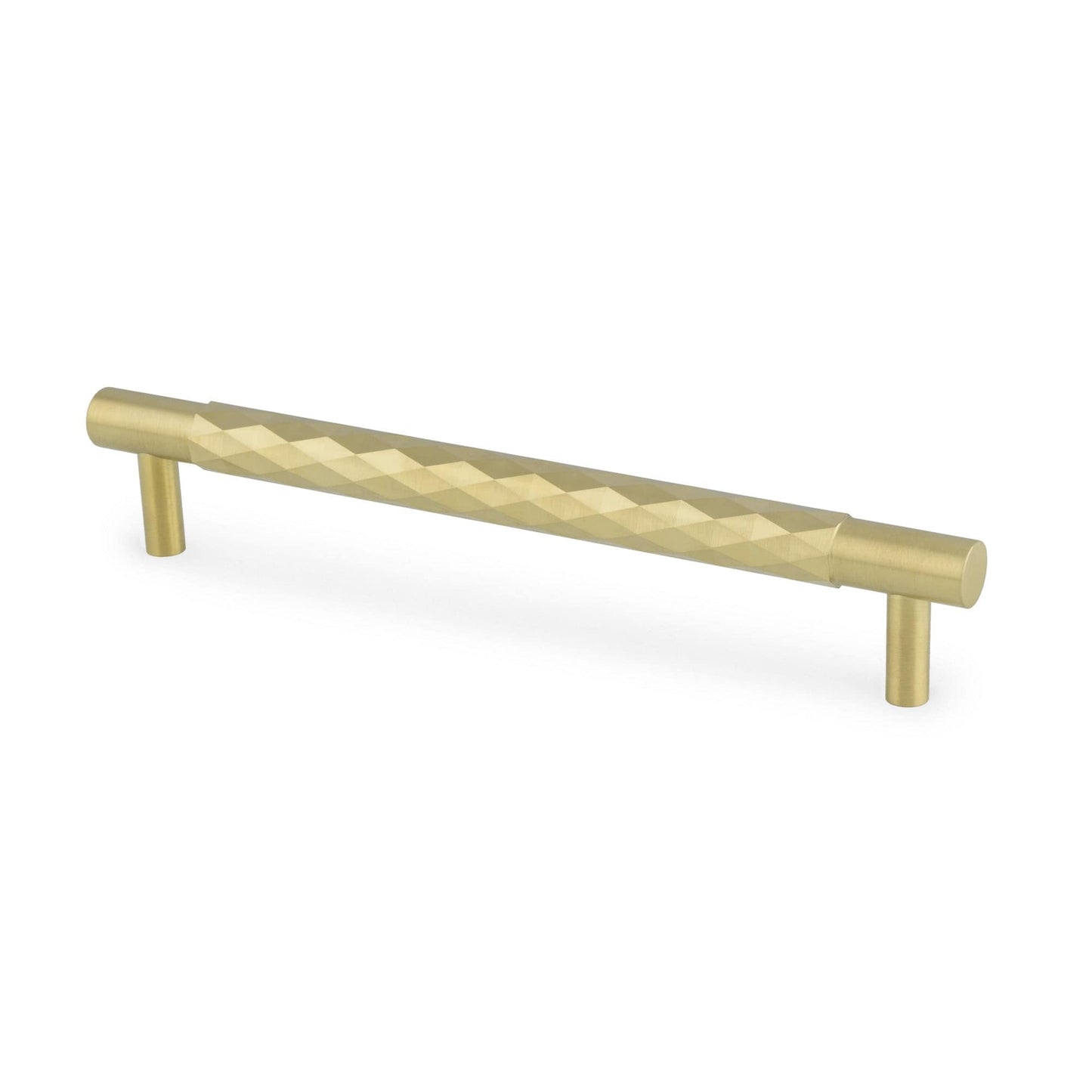 Alexander & Wilks Pull Handles Satin Brass AW DIAMOND CUT BAR CABINET PULL
