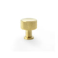 Alexander & Wilks Cupboard Knob Satin Brass AW -  Lucia Knurled Cupboard Knob - 29mm
