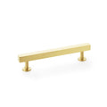 Square T-Bar Cupboard Pull Handle Satin Brass 128mm Love Handles uk