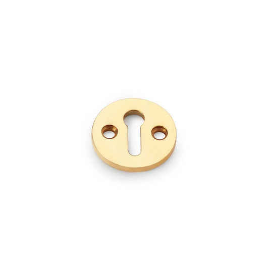 Alexander & Wilks Escutcheons Unlacquered Brass AW - Standard Profile Round Escutcheon