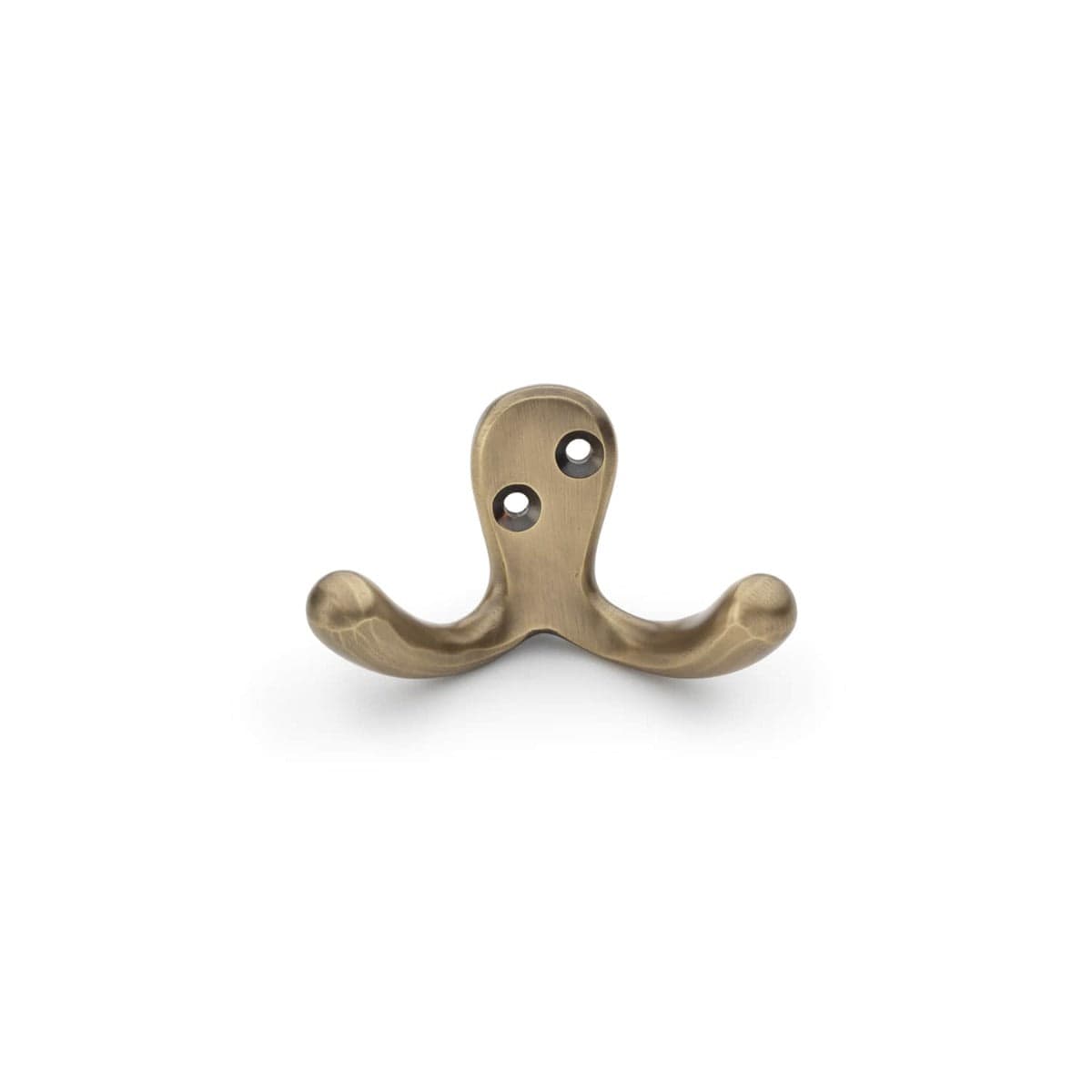 Alexander & Wilks Robe Hooks Antique Brass AW - Victorian Double Robe Hook
