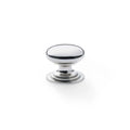 Alexander & Wilks Cupboard Knob Polished Nickel / 32mm AW - Waltz Round Cupboard Knob on Stepped Rose