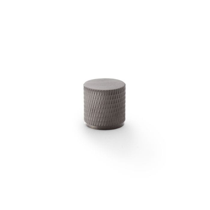 Alexander & Wilks Cupboard Knob Dark Bronze PVD / 20mm Brunel Knurled Cylinder Cupboard Knob