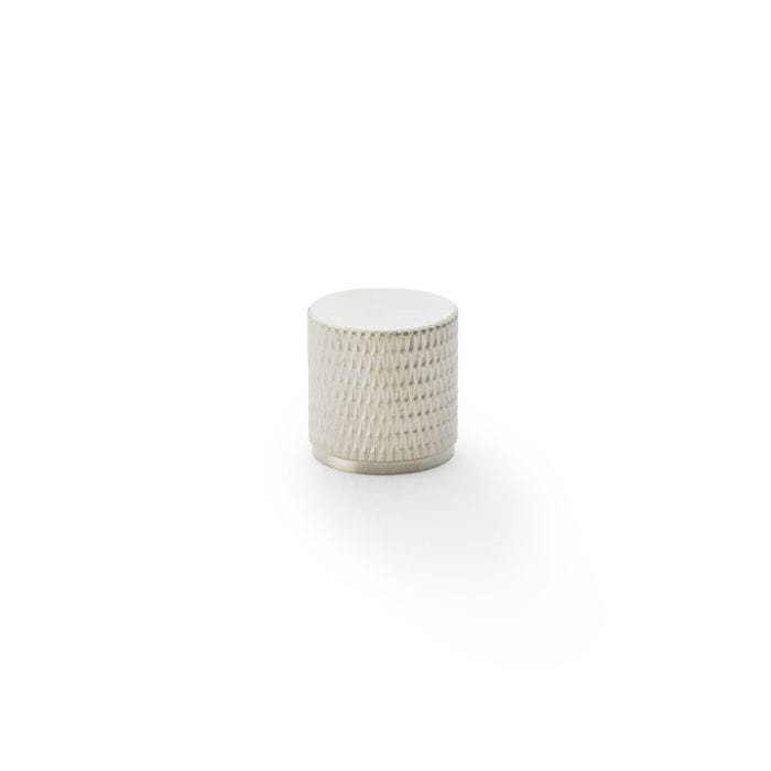Alexander & Wilks Cupboard Knob Satin Nickel / 20mm Brunel Knurled Cylinder Cupboard Knob