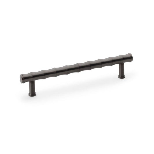 Alexander & Wilks Pull Handles Dark Bronze PVD Crispin Bamboo T-bar Cupboard Pull Handle  128mm Centres