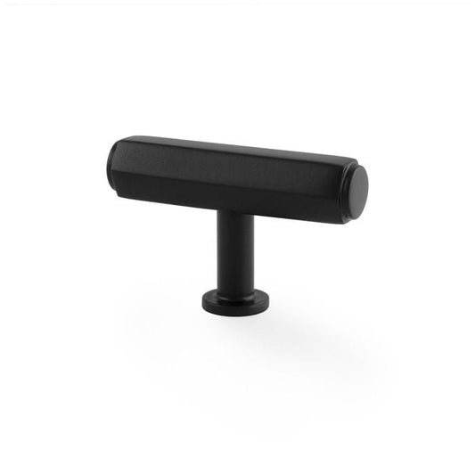 Alexander & Wilks Cupboard Knob Black Vesper Hex T-Bar Cabinet Knob
