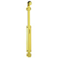 Carlisle Brass Surface Bolt in a polished gold finish, featuring a long, slim design with a round knob on top and multiple fixing points for secure installation.