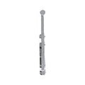 Carlisle Brass Surface Bolt - extended 355mm in a polished chrome finish, featuring a vertical design with a round end and a sturdy locking mechanism, ideal for securing doors and gates.