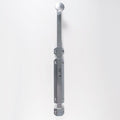Carlisle Brass Surface Bolt in silver, featuring a sleek metal design with a rounded knob and hexagonal mounting plates, suitable for securing doors and gates.