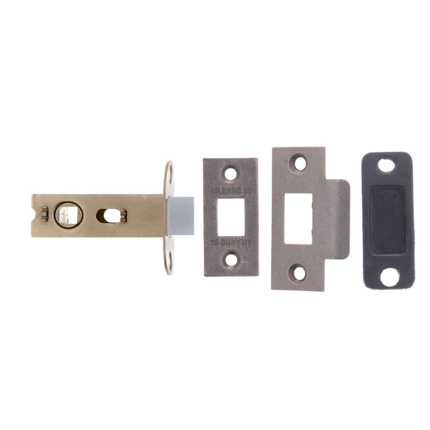 Atlantic Latches Distressed Silver Atlantic Bolt Through Tubular Latch 2.5″