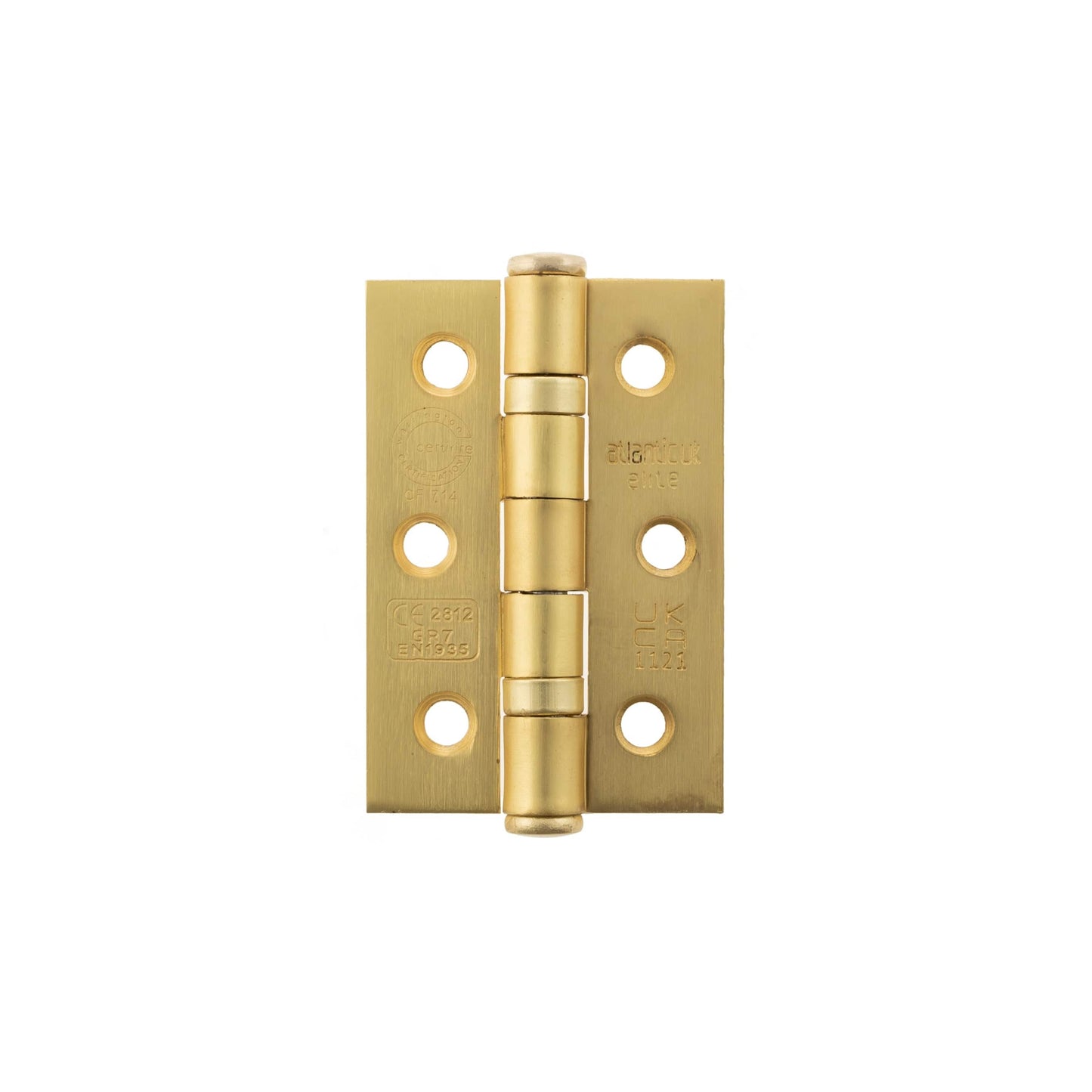 Atlantic Hinges Satin Brass Atlantic CE Fire Rated Grade 7 Ball Bearing Hinges 3″ x 2″ x 2mm