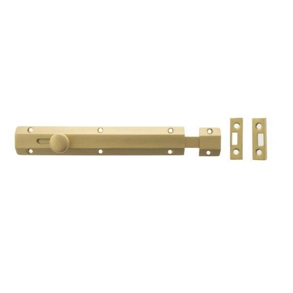 Atlantic Bolts Satin Brass Atlantic Solid Brass Surface Door Bolt 8″