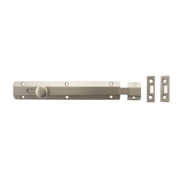 Atlantic Bolts Satin Nickel Atlantic Solid Brass Surface Door Bolt 8″