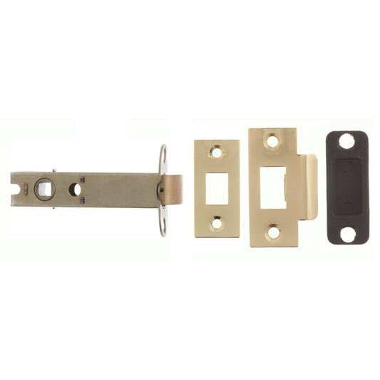 Atlantic Latches Polished Brass Bolt Through Tubular Latch 4″