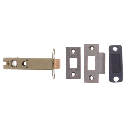 Atlantic Latches Distressed Silver Bolt Through Tubular Latch 4″