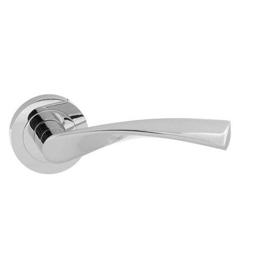 Atlantic Handles Polished Chrome Eco Aqua Aluminium Lever on Round Rose