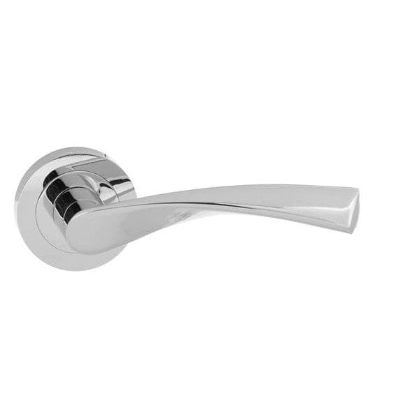 Atlantic Handles Polished Chrome Eco Aqua Aluminium Lever on Round Rose