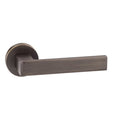 Atlantic Handles Urban Bronze Forme Asti Designer Lever on Minimal Round Rose