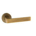 Atlantic Handles Yester Bronze Forme Asti Designer Lever on Minimal Round Rose