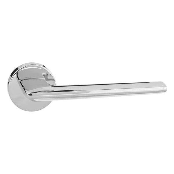 Atlantic Handles Polished Chrome Forme Boston Designer Lever on Minimal Round Rose