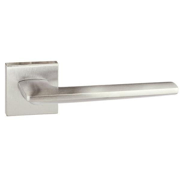 Atlantic Handles Satin Chrome Forme Boston Designer Lever on Minimal Square Rose
