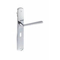 Atlantic Handles Polished Chrome Forme Brigette Solid Brass Key Lever on Backplate