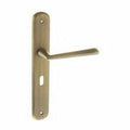 Atlantic Handles Yester Bronze Forme Brigette Solid Brass Key Lever on Backplate
