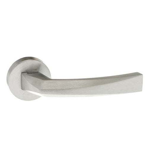 Atlantic Handles Forme Crystal Designer Lever on Minimal Round Rose