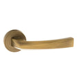 Atlantic Handles Yester Bronze Forme Crystal Designer Lever on Minimal Round Rose