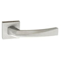 Atlantic Handles Forme Crystal Designer Lever on Minimal Square Rose